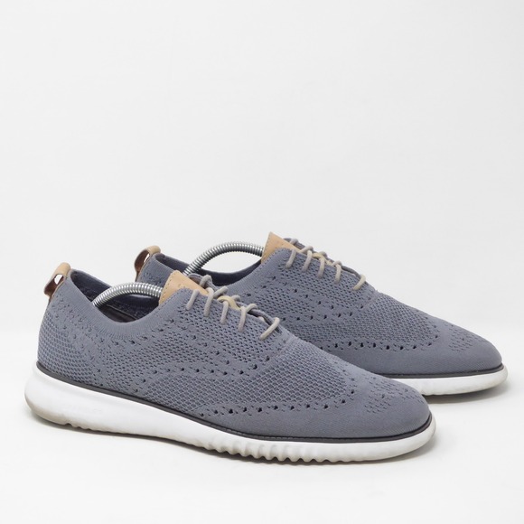 Cole Haan Zerogrand Stitchlite Gray Wingtip Oxfords Sneakers Mens Size 10.5M - Picture 1 of 9